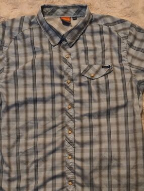 Merrell Men's Short-Sleeve Plaid Pearl Button-Down Shirt - Hiking Shirt